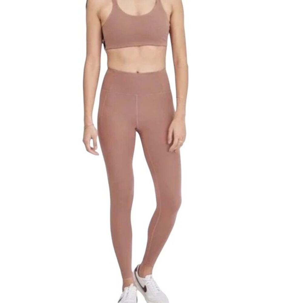 Girlfriend Collective Rosebud Pink Leggings Stretch High Rise Women's Size Large